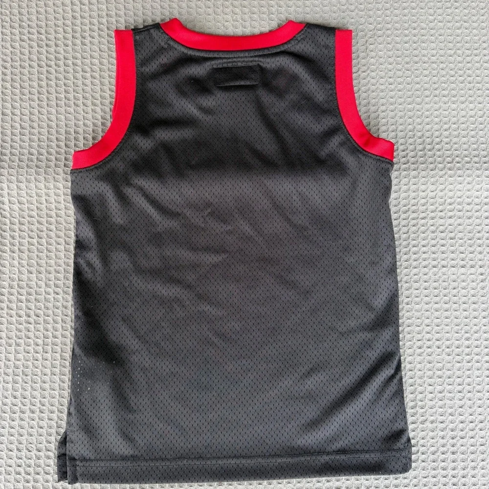 Jordan Boys Black Red Nike Air Jumpman Mesh Basketball Tank Top Size‎ 7 6-7Y